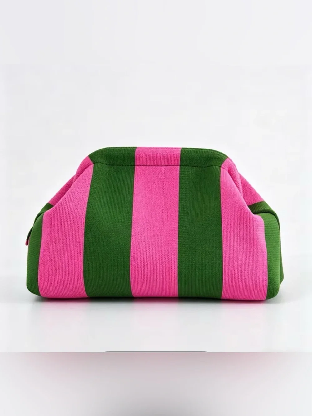 Striped Pink and Green Women’s Pouch